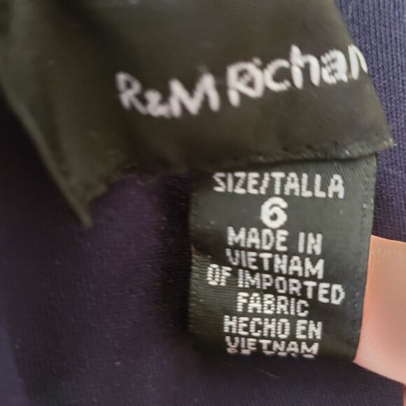 R & M Richards NYC Womens 6 Drape Back Blue / Silver V Back Sequin Dress NWT - Picture 8 of 14